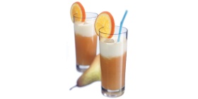 © tegut... Zwei dekorierte Buttermilchgläser