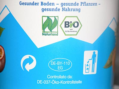(C) Naturland Kontrollnummer auf dem Verpackungsetikett